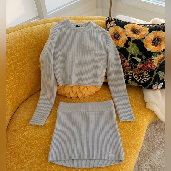 Kith Dresses & Skirts - Kith Sloane Cropped Plush Rib Sweater and Skirt Set
